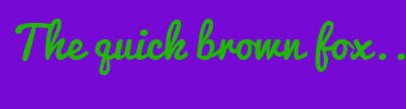 Image with Font Color 1FB605 and Background Color 760AD4